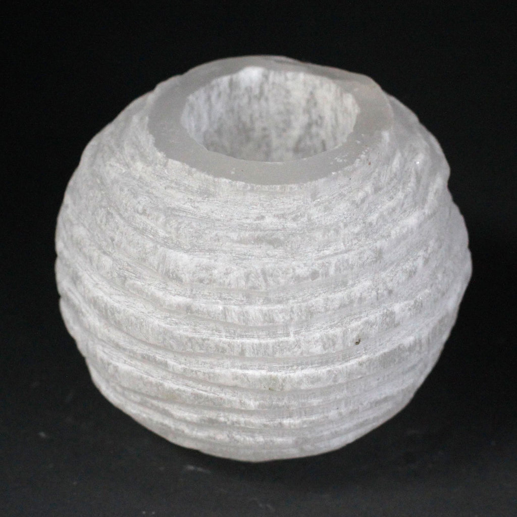 Candle Holder - Selenite Snowball