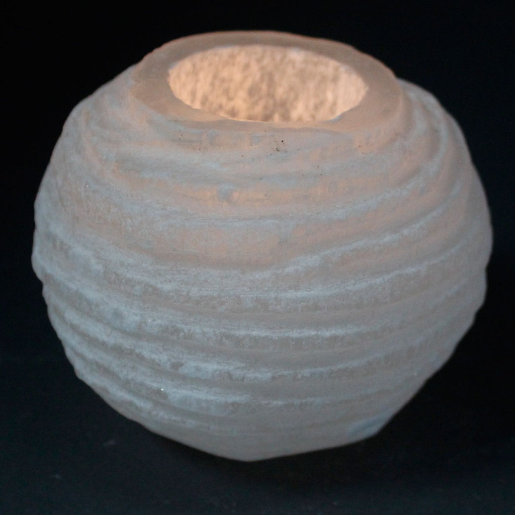 Candle Holder - Selenite Snowball